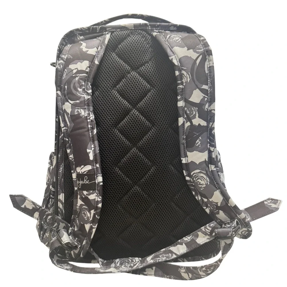 Ju-Ju-Be Be Right Back Diaper Bag Backpack Midnight Posy Floral Grey Good‎